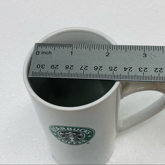 Starbucks Tall Coffee Cup/Mug 14ounce 2008 White w/Starbucks Logo Coffee Bar - Picture 4 of 7